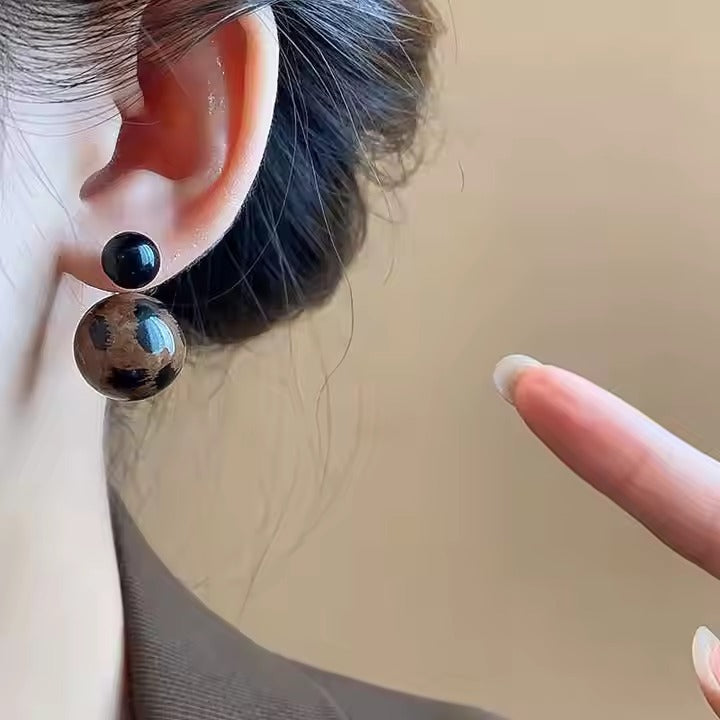 Glammiee Leopard Print Earrings High-end Niche Unique Temperament Earrings