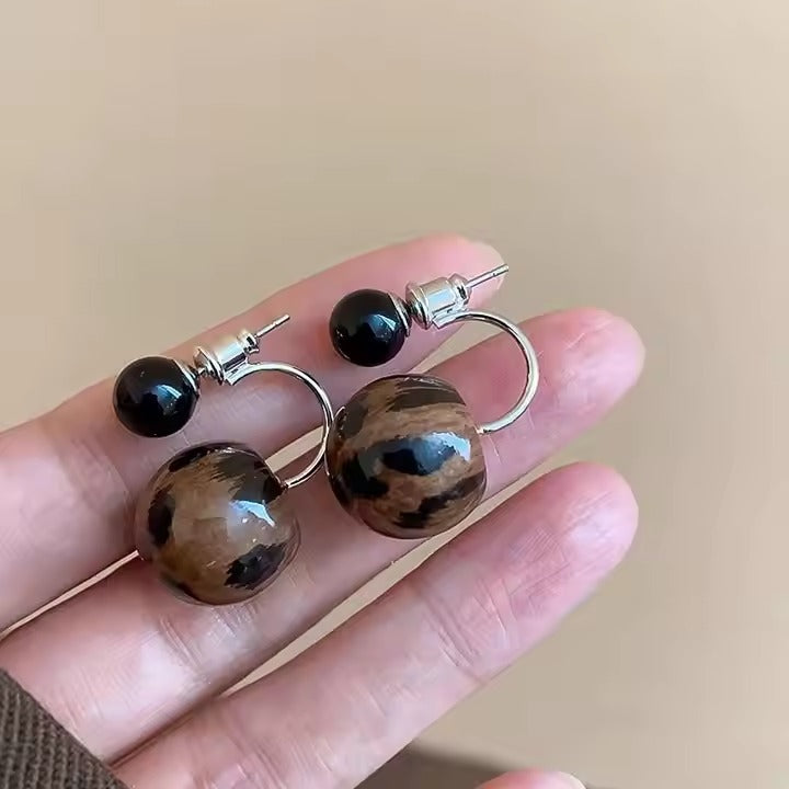 Glammiee Leopard Print Earrings High-end Niche Unique Temperament Earrings